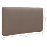 Canapé palette 2 places avec coussins 110 x 65 x 55 cm pin imprégné de gris 02_0013254
