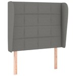 vidaXL Sommier à lattes de lit avec matelas Gris foncé 100x200cm Tissu