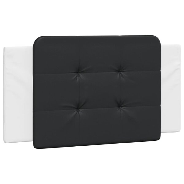 vidaXL Coussin de tête de lit noir et blanc 100 cm similicuir