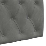 vidaXL Tête de lit suspendue Avec lumière LED Gris foncé Velours