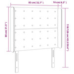 vidaXL Tête de lit à LED Crème 83x16x118/128 cm Similicuir