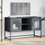 vidaXL Meuble TV anthracite 100 5x39x60 5 cm acier