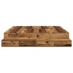 vidaXL Cadre de lit avec rangement Bois ancien 236 5 x 180 x 31 5 cm