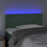 vidaXL Tête de lit à LED Vert foncé 80x5x78/88 cm Velours