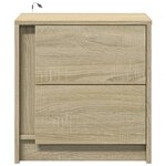 vidaXL Armoire de chevet avec lumières LED chêne sonoma