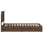 vidaXL Lit de Rangement Chêne brun 90 x 200 cm Bois d'ingénierie