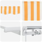 vidaXL Cadre d'auvent Jaune et blanc 350 x 200 cm