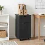 vidaXL Cabinet roulant Gris 34 x 39 x 65 5 cm Bois de Pin Massif