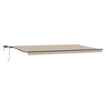 vidaXL Auvent Rétractable Beige 600 × 300 cm tissu