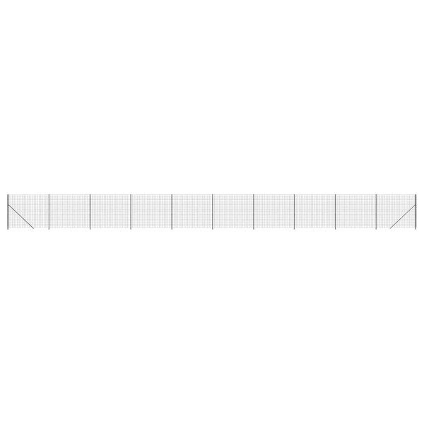vidaXL Clôture en treillis métallique avec bride anthracite 1 8x25 m