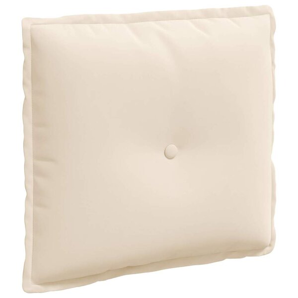 vidaXL Coussin de Dos Beige 50 x 45 cm Tissu en microfibre