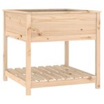 vidaXL Jardinière avec étagère 82 5x82 5x81 cm Bois massif de pin