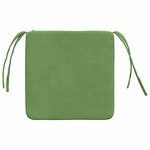 vidaXL Coussins de siège 4 Pièces Vert clair 40 x 40 x 3 cm Velours