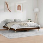 vidaXL Cadre de lit sans matelas chêne marron 120x200 cm