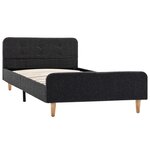 vidaXL Cadre de lit Gris foncé Jute 100 x 200 cm