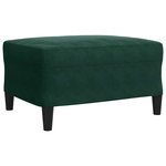 vidaXL Ensemble de canapés 4 Pièces avec coussins Vert foncé Velours