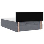 vidaXL Cadre de lit ottoman avec matelas gris foncé 140x190 cm velours