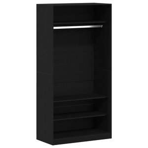 vidaXL Armoire en chêne noir   100 x 50 x 200 cm - Fabriquée en bois d'ingénierie