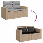 vidaXL Ensemble de canapé de jardin 9 Pièces Noir et gris clair