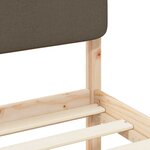 vidaXL Cadre de lit avec tête de lit rembourrée Taupe 120 x 200 cm