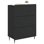 vidaXL Armoire à tiroirs 66 x 34 5 x 92 cm Bois d'ingénierie Noir