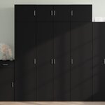 vidaXL Buffet haut noir 80x42 5x185 cm bois d'ingénierie