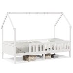 vidaXL Cadre de lit d'enfants forme de maison 90x190cm bois massif pin