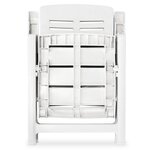 vidaXL Ensemble à manger de jardin 3 Pièces Blanc Polypropylène