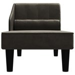 vidaXL Chaise longue avec traversin noir velours