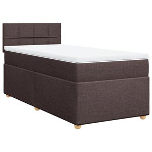 vidaXL Sommier à lattes de lit avec matelas Marron foncé 90x190 cm