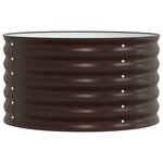 vidaXL Lit surélevé Marron 80 x 80 x 44 cm Acier