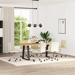 vidaXL Chaises à manger lot de 6 crème similicuir