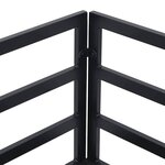 vidaXL Ensemble de canapé de jardin avec coussin 7 Pièces Noir Aluminium