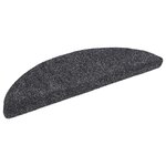 vidaXL Tapis autoadhésifs de marches 5 Pièces Gris foncé 56x17x3 cm