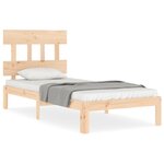 vidaXL Cadre de lit sans matelas bois de pin massif