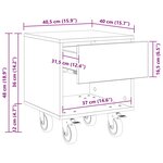 vidaXL Table de chevet 2 Pièces Chêne fumé 40 5 x 40 x 48 cm