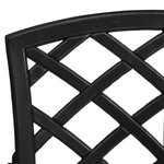 vidaXL Chaises de jardin lot de 6 fonte d'aluminium noir