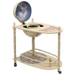 vidaXL Support de vin autoportant globe Bois d'eucalyptus Vert