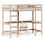 vidaXL Lit superposé avec bureau 90x200 cm bois de pin massif