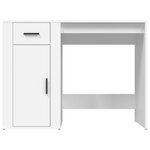 Bureau table poste de travail meuble d'ordinateur informatique étude 100 x 49 x 75 cm bois d'ingénierie blanc 02_0023496