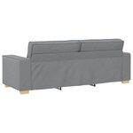 Ensemble de canapé 3 pièces avec coussins en tissu gris clair