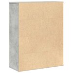 vidaXL Bibliothèque gris béton 60x24x76 5 cm bois d'ingénierie