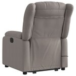 vidaXL Fauteuil inclinable de massage électrique Taupe Tissu
