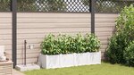 vidaXL Jardinières de jardin 1 pc Blanc 160 x 40 x 37.5 cm Plastique