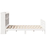 vidaXL Lit bibliothèque sans matelas blanc 160x200 cm bois pin massif