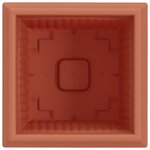 vidaXL Pot de Fleurs Carré 24 Pièces Rouge brique 23 x 23 x 17 5 cm