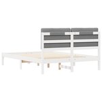 vidaXL Cadre de lit avec tête de lit rembourrée Gris clair