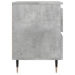 vidaXL Tables de chevet 2 Pièces gris béton 40x35x50 cm bois d’ingénierie