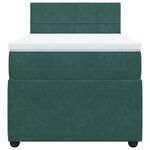 vidaXL Sommier à lattes de lit et matelas Vert foncé 80x200 cm Velours