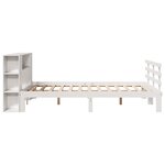 vidaXL Lit bibliothèque sans matelas blanc 120x190 cm bois pin massif